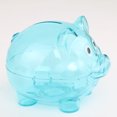 thumbnail image 3 of Dalazy Transparent Plastic Money Saving Box Case Coins Piggy Bank Cartoon Pig Shaped, 3 of 9