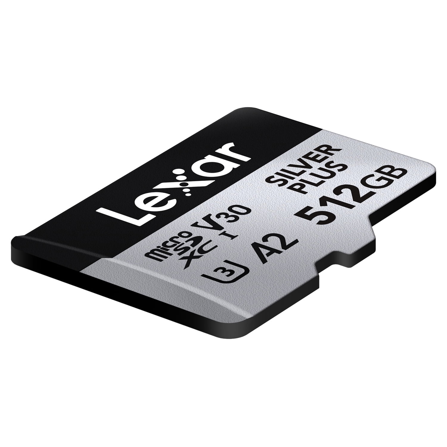 Lexar Professional SILVER PLUS Series microSDXC UHS-I Card with SD Adapter (512 GB), LMSSIPL512G-BNANU