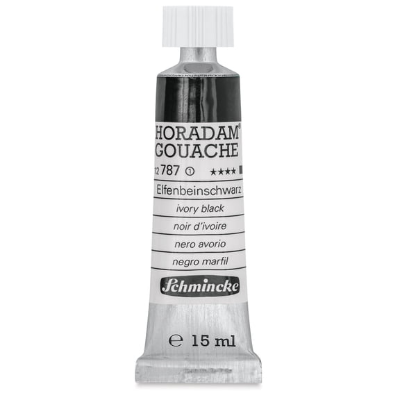 Schmincke Horadam Artist Gouache - Ivory Black, 15 ml tube