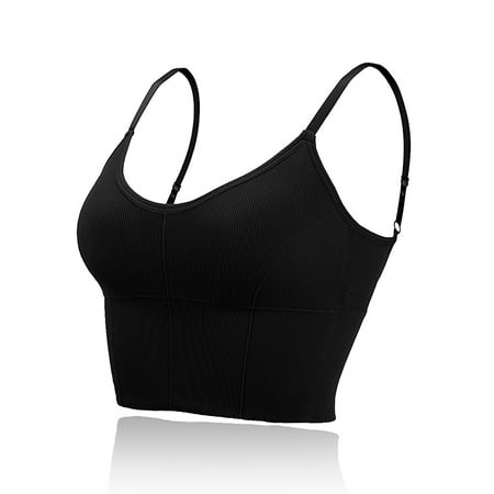 

YWDJ Sports Bras for Women Plus Size Women New Sling Underwear Wrapped Chest No Steel Ring Sports Underwear Black F