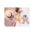 thumbnail image 6 of INSPIRE CHIC Women's Floral Printed Contrast Color Scarf, Skinny Long Hair Ribbon Neck Tie Scarves Neckerchief 95x9cm/37.4x3.5"(LxW) Red-Navy Blue, 6 of 6