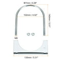thumbnail image 2 of Muffler U-Bolt Clamps for 102mm Diameter Pipe, 2 Pack Saddle Type U-bolt Clamps, 2 of 4