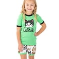 thumbnail image 2 of LazyOne Short-Sleeve Summer Pajama Sets for Girls and Boys, Unisex, Cattitude, 2 of 7