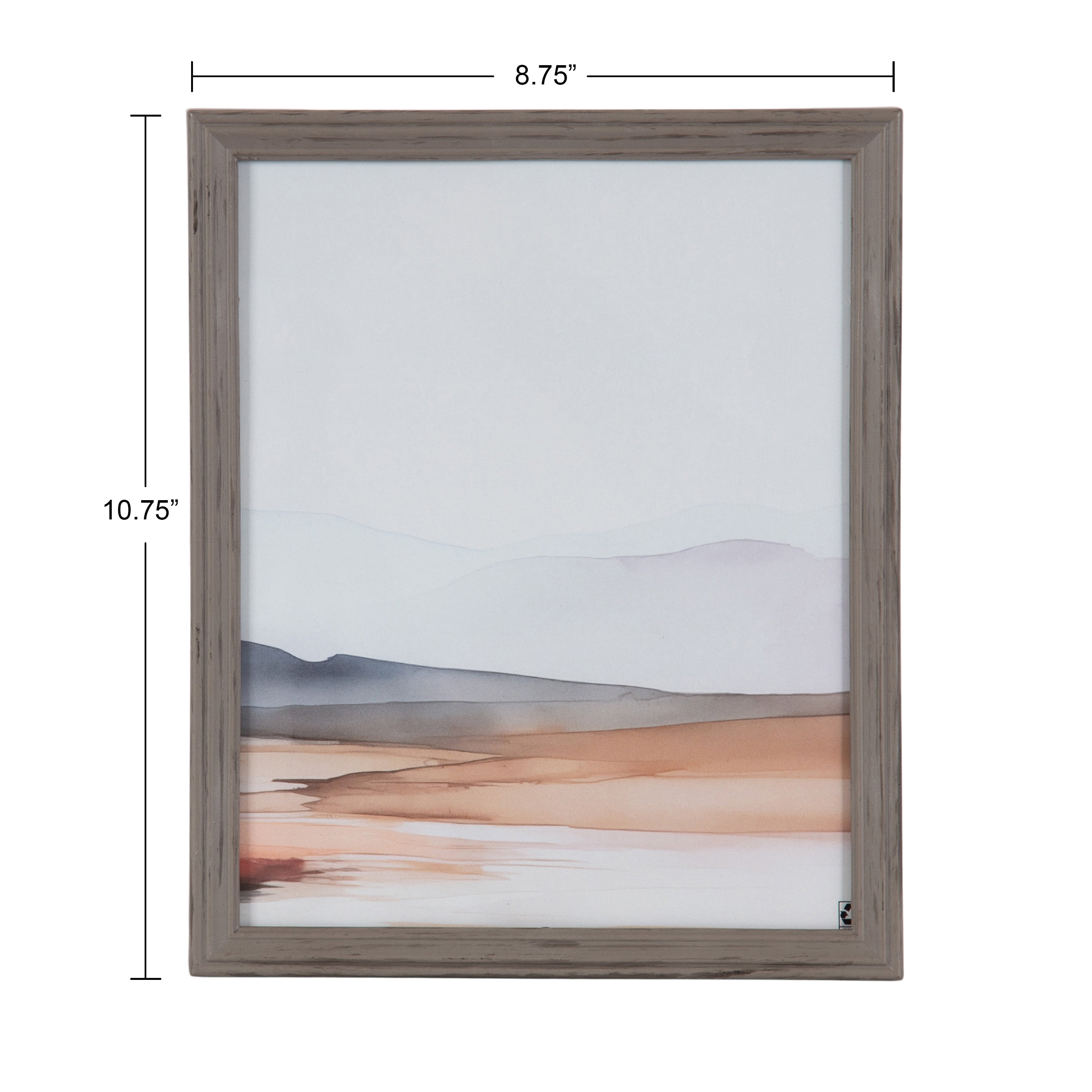 (2 pack) DesignOvation 8x10 Casual Gray Decorative Tabletop Picture Frame
