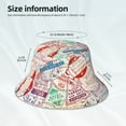 thumbnail image 5 of Balery Passport Stamp Sun Hats for Men Women Bucket Hat UPF 50+ Buckey Hat Boonie Hat Foldable UV Protection Hiking Beach Fishing Summer, 5 of 9