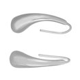 thumbnail image 5 of JewelStop 14K White Gold Polished Finish Graduated Drop Earrings with Euro Wire Clasp, 5 of 6
