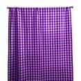 thumbnail image 2 of Poplin Gingham Checkered Window Curtain 56 Inch Wide Purple, 2 of 4