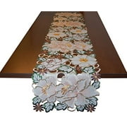 EcoSol Designs Chemin de table fleuri (couleurs d'automne 13 "x 68")