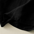 thumbnail image 6 of Bosfbaoi Linen Shirts for Women Summer Crew Neck Casual Tops Soild Color Short Sleeve Blouse, 6 of 8