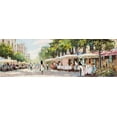 thumbnail image 2 of Orme, E. Anthony 18x9 Black Ornate Wood Framed with Double Matting Museum Art Print Titled - Afternoon on the Boulevard, 2 of 4