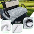 thumbnail image 5 of Golf Cart Seat Covers for 2 Seater,Blue Paisley Microfiber Cart Seat Towel Blanket,Ethnic Vintage Floral Botanical Abstract Absorbent Breathable Non Slip Bench Seats Protector for Golf Course 51"x31", 5 of 9