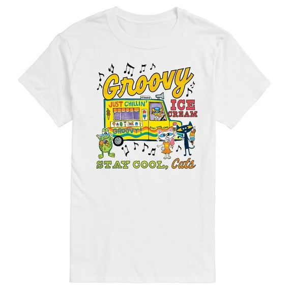 Pete The Cat - Groovy Ice Cream Truck - Men's Short Sleeve Graphic T-Shirt
