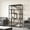 Gray, variant on KIOOTTO Artisan Series 71" Etagere Tower - Distressed Iron Ash Finish - 8-Tier Asymmetric Floating Gallery - Geometric Industrial Display Partition for Modern Lofts