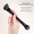 thumbnail image 2 of Foundation Makeup Brush, Double-ended Angled/Round Top Contour Brush for Beauty Blending Liquid Powder, Concealer Cream Cosmetics Blush Makeup Brush (Brown), 2 of 8