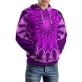 thumbnail image 5 of Purple Floral Mandala Art 3D Print Hoodie Men Women Autumn Thin Pullover Sweatshirt Vintage Streetwear Tops, 5 of 6