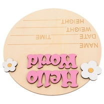 PENIKOKO Baby Announcement Name Sign Set for Newborn Nursery Decor, Square 5.9x5.9x0.1in, Perfect Baby Shower