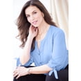 thumbnail image 5 of Catherines Women's Plus Size Georgette Buttonfront Tie Sleeve Cafe Blouse, 5 of 6