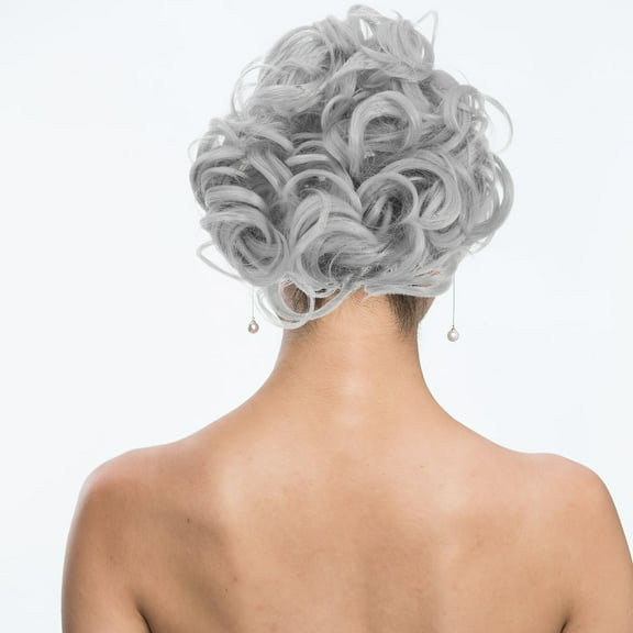 KALLORY Curly Hair Bun Hairpiece Lightweight Comfort Fake Bun Women Special Occasions 1Pack