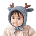 thumbnail image 2 of Penkiiy Baby Hats Baby Winter Hat Children's Winter Earmuff With Cashmere Fisherman Hat Warm Hat Blue Hat for One Size, 2 of 4