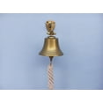thumbnail image 2 of Hampton Nautical 3xglass-101 Antique Brass Hanging Ship's 6" Bell-Nautical Decor, 6 inch, 2 of 2
