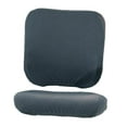 thumbnail image 4 of Elastic Soft Flannel Office Chair Slip Cover For Computer Chair Seats & Back Gray, 4 of 8