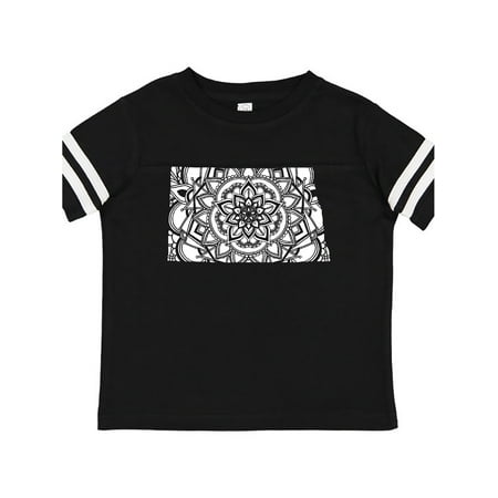 

Inktastic North Dakota Silhouette Mandala Gift Toddler Boy or Toddler Girl T-Shirt