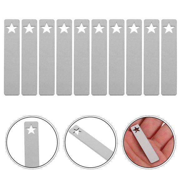 WASHWEPE 50Ud Etiquetas De Acero Inoxidable Para Manualidades Con Superficie Pulida Y Resistente