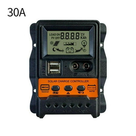 

10A/20A/30A Pwm Solar Charge Controller Panel Battery Regulator Dual Usb 12/24V