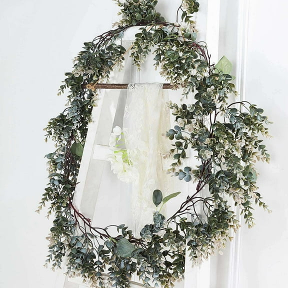 Efavormart 6FT | Real Touch Artificial Eucalyptus & Boxwood Garland, Greenery Garland Wedding Arch Decorations
