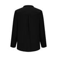 thumbnail image 4 of BSDJILFG Plus Size Blouses for Women Button Down Tops Long Sleeve Stand Up Collar Shirts with Sequined Pocket Tops ,S-5XL, 4 of 5