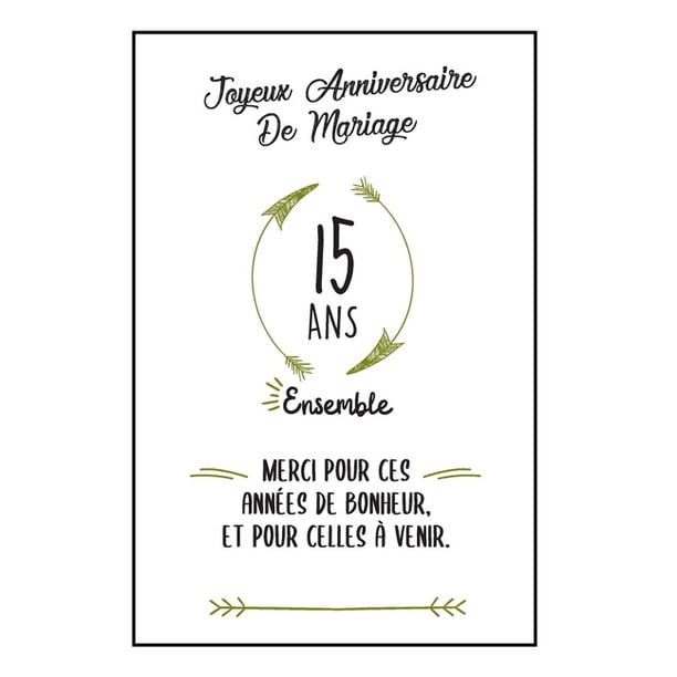 Joyeux Anniversaire De Mariage Carnet Idee Cadeau Noces De Cristal Pour Femme Pour Homme 15 Ans Ensemble Paperback Walmart Com Walmart Com