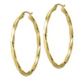 thumbnail image 2 of Sterling Silver Gold Plated Twisted Oval Hoop Earrings, 2 of 3