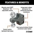 thumbnail image 2 of CURT 45952 Rebellion XD Trailer Hitch Ball RECEIVER HITCH ACCESSORIES, 2 of 8