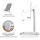 thumbnail image 4 of Soporte para teléfono móvil, soporte de mesa ajustable para teléfono móvil, soporte para tableta de aluminio con ángulo de altura ajustable compatible con teléfono inteligente, 4 of 8