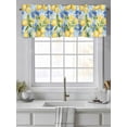 thumbnail image 4 of Summer Lemon Valances for Windows, Rod Pocket Kitchen Valance Curtains - Soft & Washable Small Window Treatment for Living Room,&nbsp;Bathroom, Blue Diamond Art, 54x18inch, 4 of 9