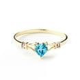 thumbnail image 2 of Galaxy Gold 14K Yellow Gold Natural Diamonds and Blue Topaz Ring - December Birthstone - Courage & Clarity - Sizes 5.5 to 11 - Fine Jewelry for Women, 2 of 4