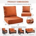 thumbnail image 4 of Bellefurn Outdoor Deep Seat Cushion 24 X 24 X 6 inch for Patio Furniture,Outdoor Chair Cushions Waterproof & Fade Resistant Patio Furniture Cushions for Wicker Chair, Sofa, Couch, 4 of 11
