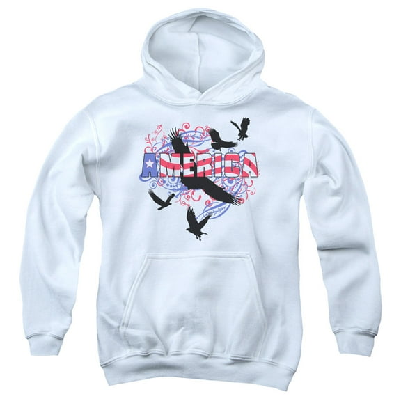 - Scrolling America - Youth Hooded Sweatshirt - Small