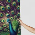 thumbnail image 3 of GOSMITH Purple and Teal Blooming Peacock Shower Curtain Multiple Sizes Durable and Washable White, 3 of 7