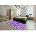 thumbnail image 4 of Ahgly Company Indoor Round Patterned Violet Purple Area Rugs, 8' Round, 4 of 6