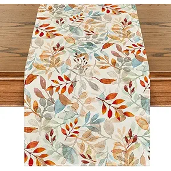 Smile Eucalyptus Leaves Fall Table Runner 13 x 72
