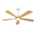 thumbnail image 2 of LiviNest 52 Inch Ceiling Fan with Light - Modern Wooden Blades & Remote Control for Home Bedroom Living Room - Quiet DC Motor & Dimmable LED Light for Air Circulation & Ambient Lighting, 2 of 6