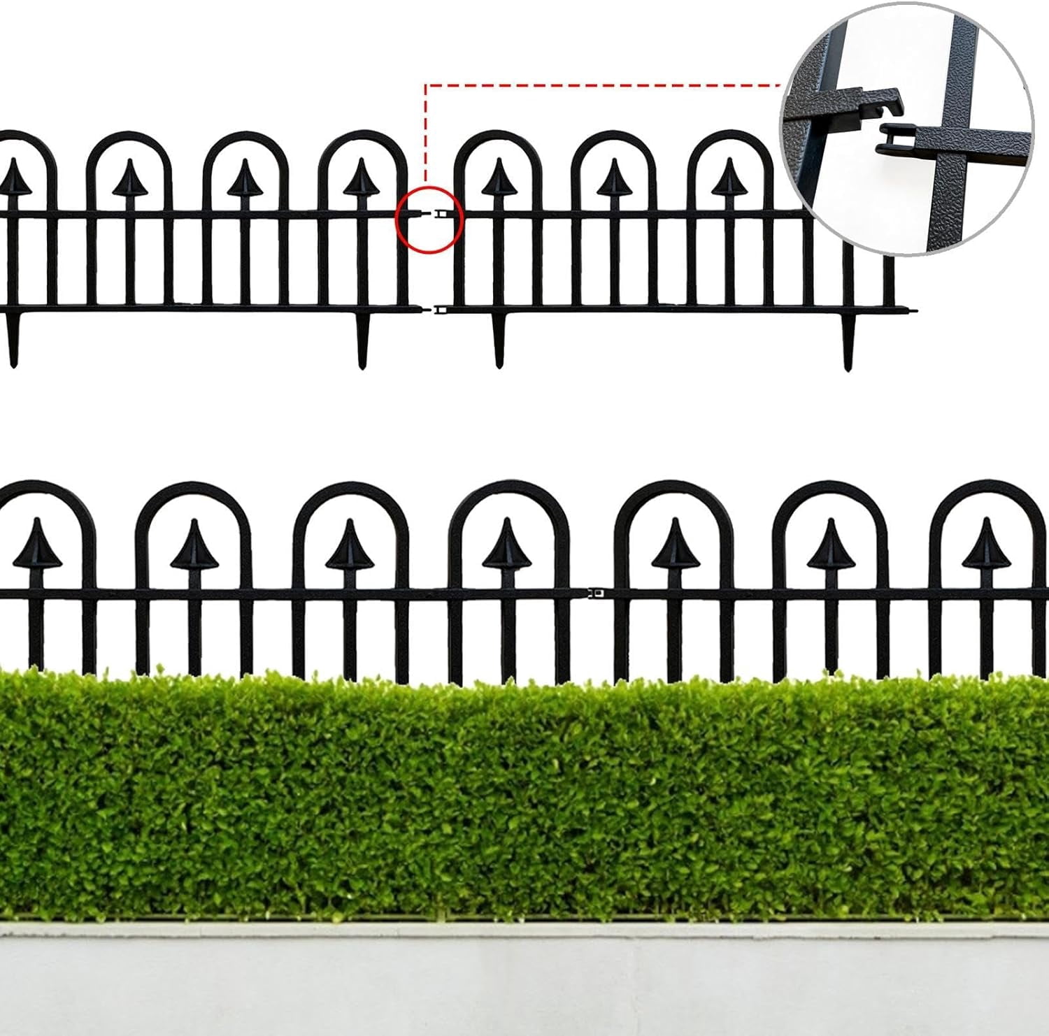 5Pcs Decorative Garden Fence Landscape Fencing Ornaments Panel Outdoor Fence Panel for Garden(wwx)