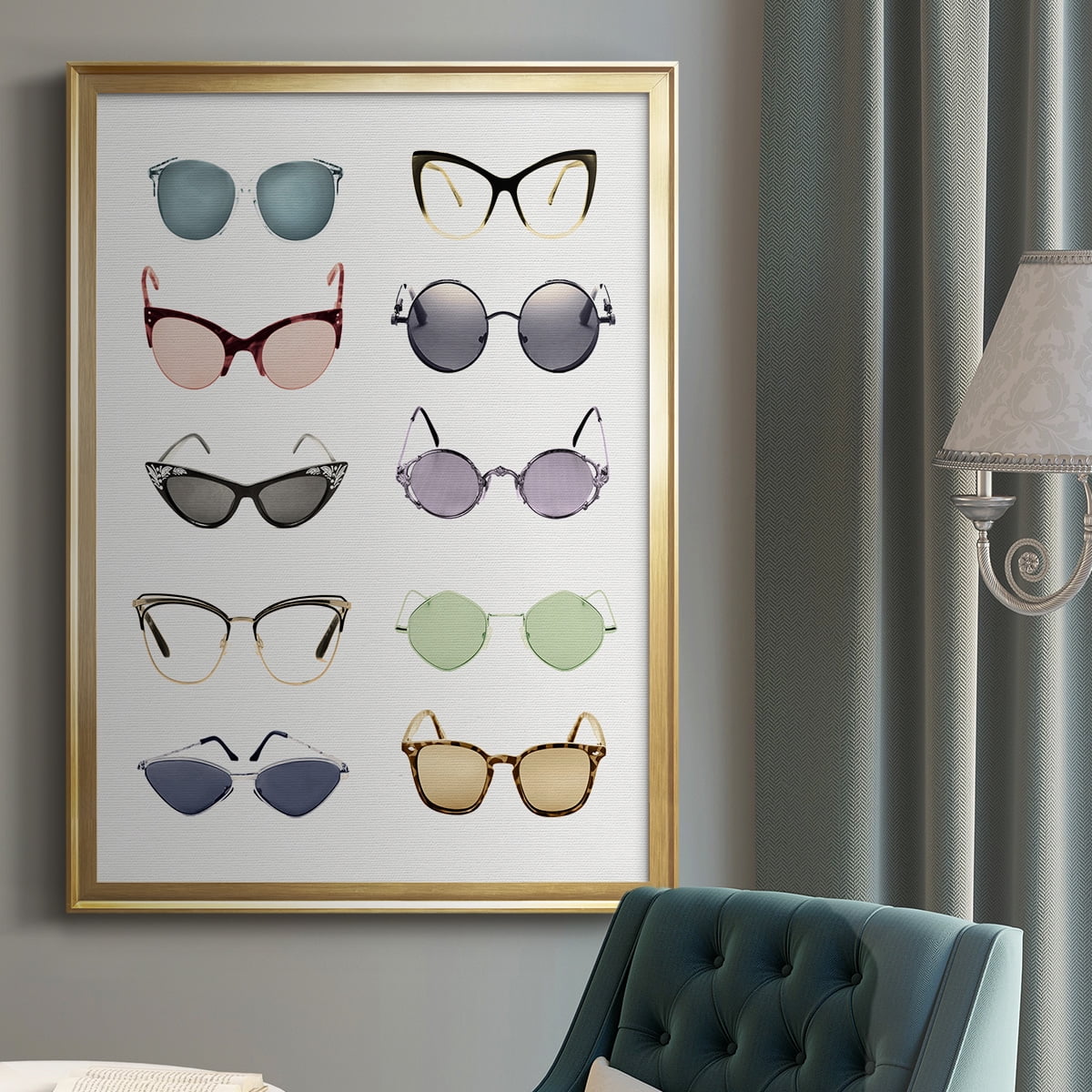 Vintage Glasses I Premium Classic Framed Print - Ready to Hang