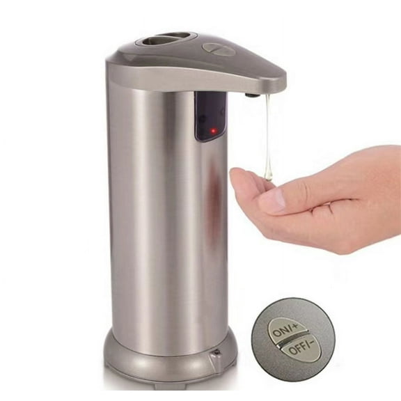 Automatic Soap Dispenser Stainless Steel Touchless Soap Dispenser With 3 Adjustable Levels Equipped Infrared Motion Sensor And Base Smart Soap Dispenser For Bathroom Kitchen