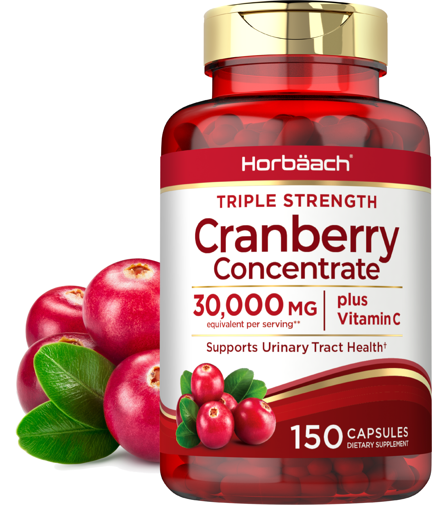 Cranberry Pills 30 000 Mg Vitamin C 150 Capsules Triple
