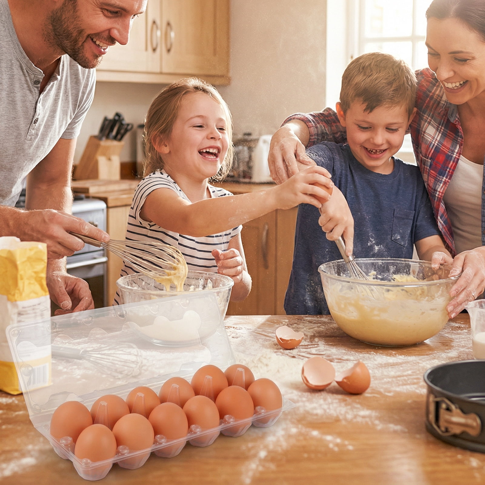2*6 Plastic Egg Cartons, Clear Empty Chicken Egg Carton, Reusable & Cheap Egg Containers Bulk for Family, Farm, Markets Display