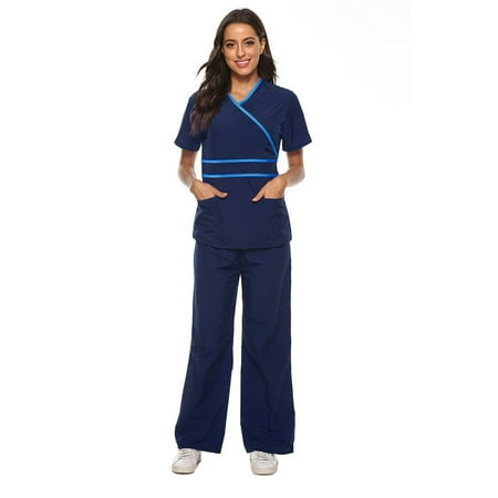 

Women Scrubs Top Floral Printed Sleeve O Neck Printed Fashion Valentine s Day Short Sleeve Soft Breathable With Pocket Spring Summer Daily Nursing Uniforms Nursing Care Working Uniforms