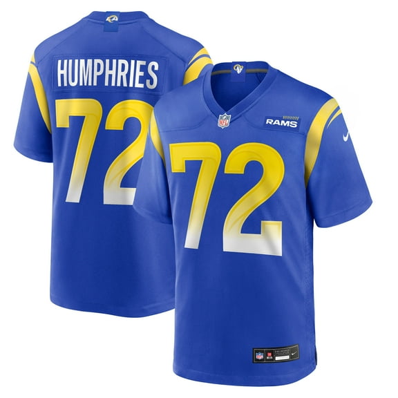 Men's Nike D.J. Humphries Royal Los Angeles Rams Team Game Jersey