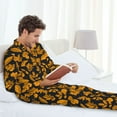 thumbnail image 6 of Uemuo fall leaf Pattern 2-Piece Loungewear Set - Men’s Soft Sleepwear, Cozy Winter PJs, Comfy Sleep Set-Medium, 6 of 7